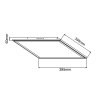 Brilliant Flat Plafondpaneel LED Zilver, 1-licht, Afstandsbediening