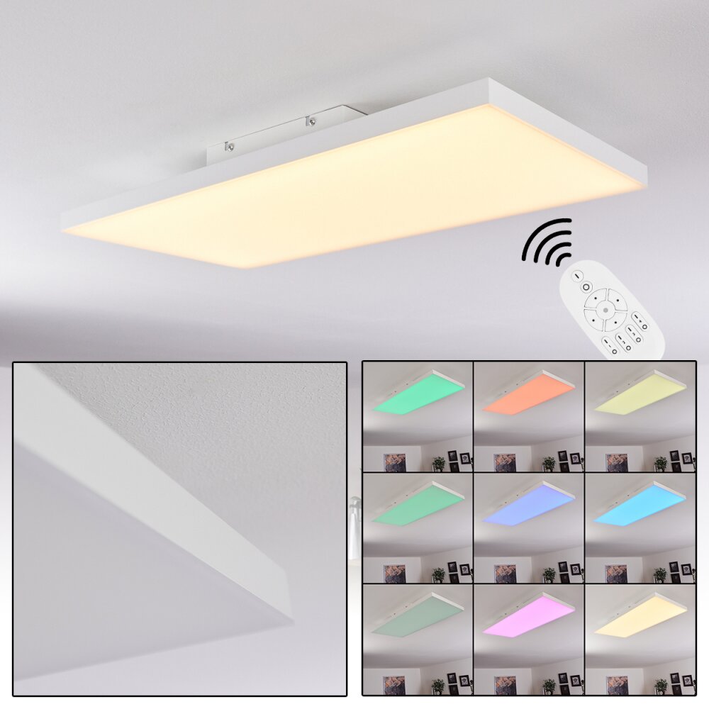 Buenaventura Plafondlamp LED Wit, 1-licht, Afstandsbediening, Kleurwisselaar main product photo