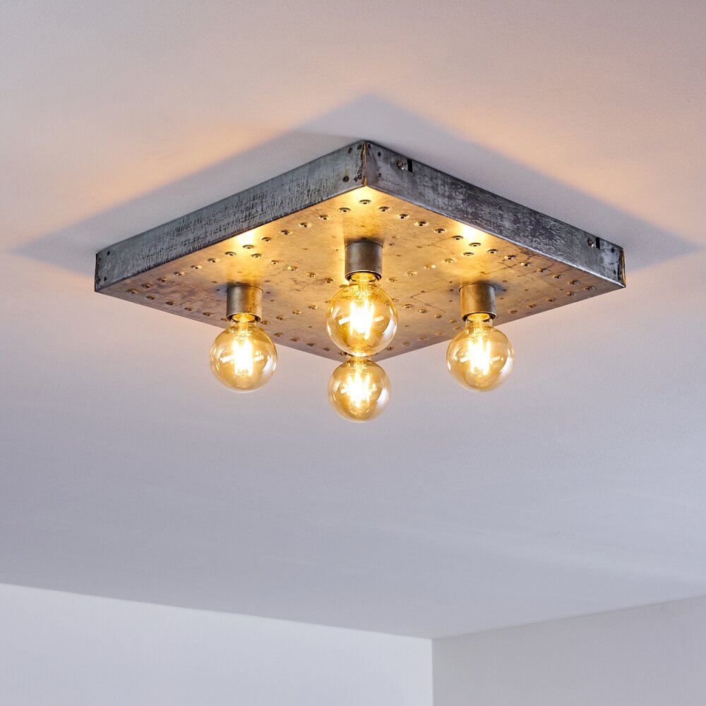Octoraro Plafondlamp Zilver, 4-lichts