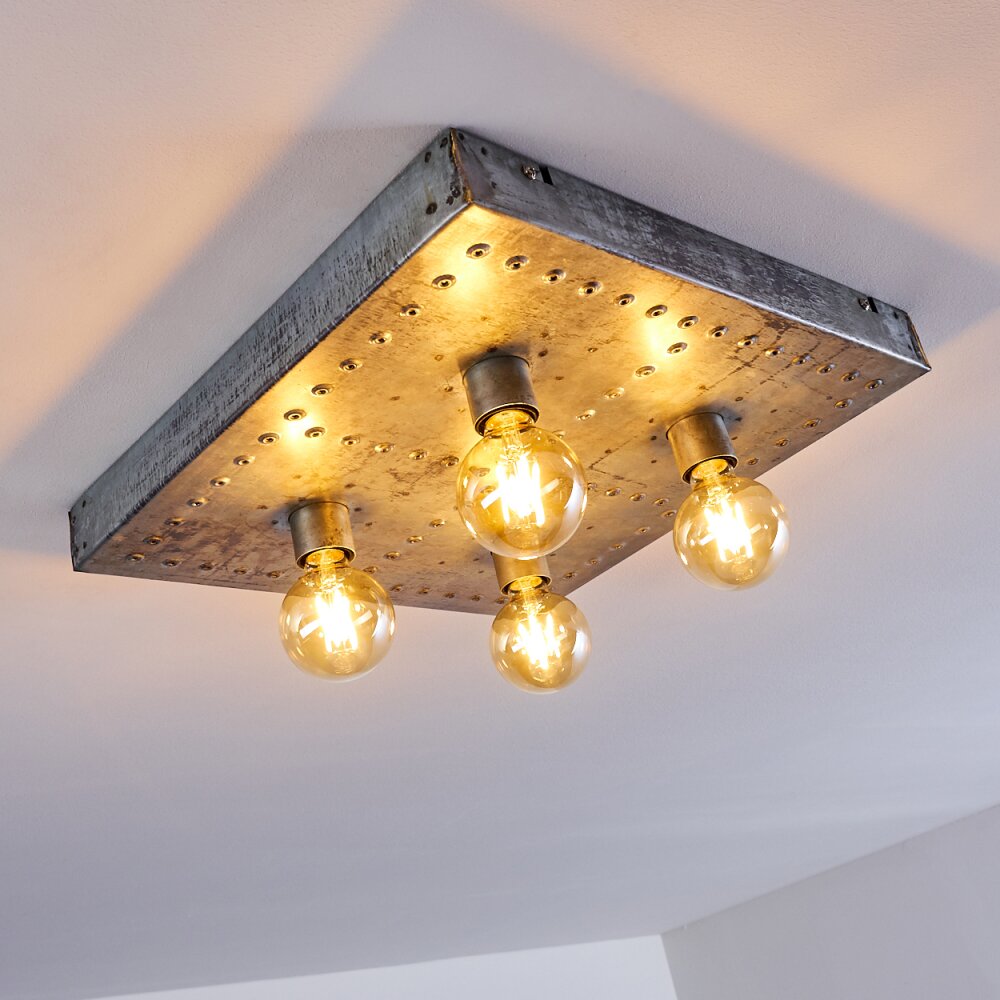 Octoraro Plafondlamp Zilver, 4-lichts