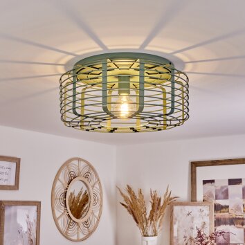 Sooke Plafondlamp Blauw, 1-licht