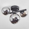 Chariton Plafondlamp LED Zwart, 3-lichts