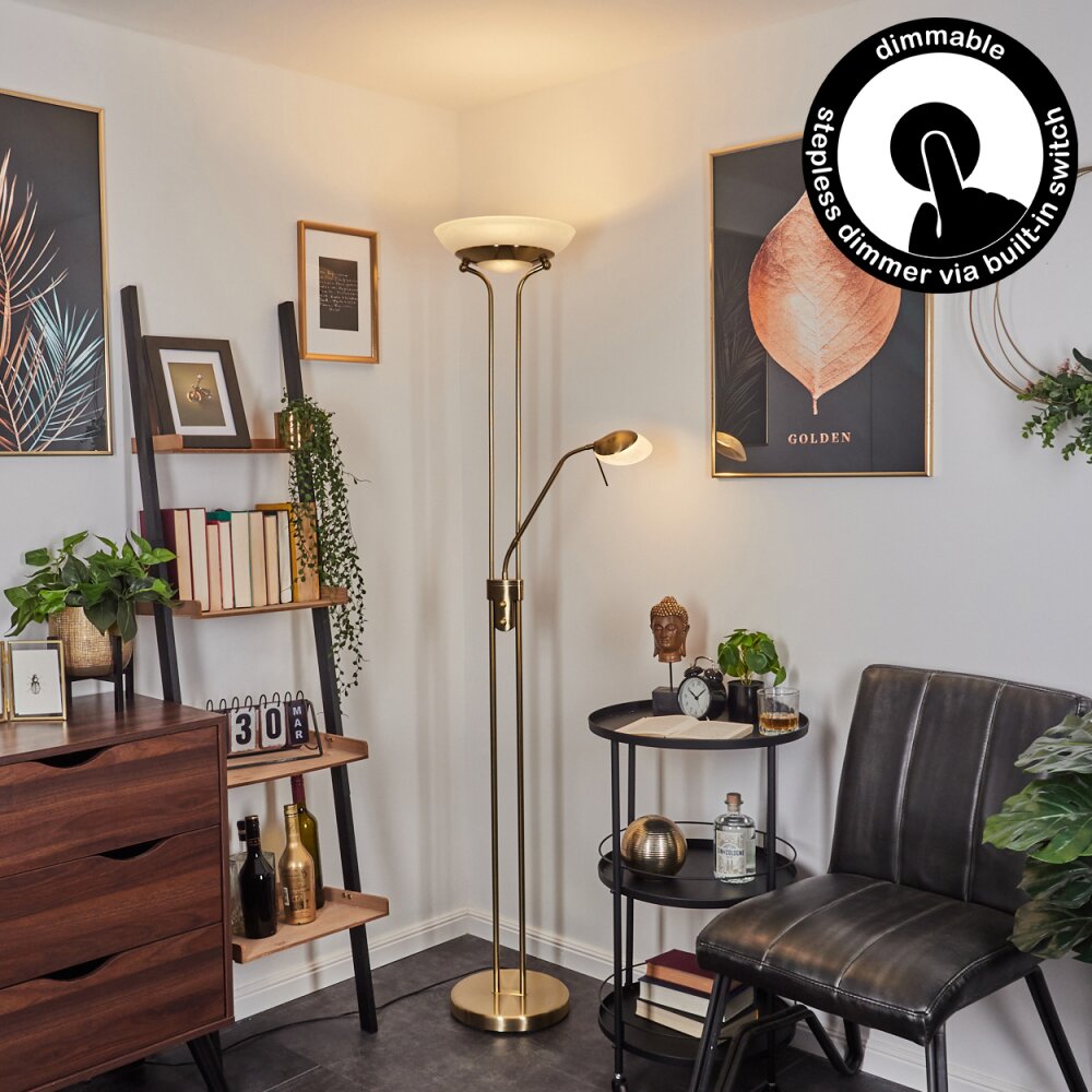 Biot Staande lamp LED Messing, 2-lichts main product photo