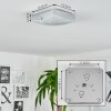 Hutton Plafondlamp LED Chroom, 1-licht
