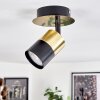 Barasat Plafondlamp Messing, Zwart, 1-licht