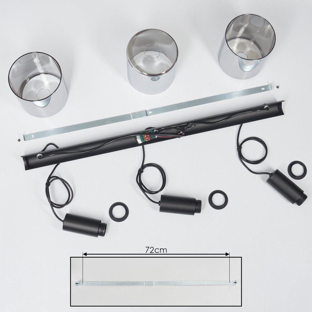 Klemtoo Hanglamp Zwart, 3-lichts