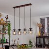 Loedingen Hanglamp Bruin, Zwart, 4-lichts