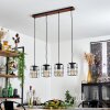 Loedingen Hanglamp Bruin, Zwart, 4-lichts