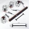Loedingen Hanglamp Bruin, Zwart, 4-lichts