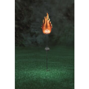 Globo ILLUMA Solarlamp LED Goud, Roest, 1-licht