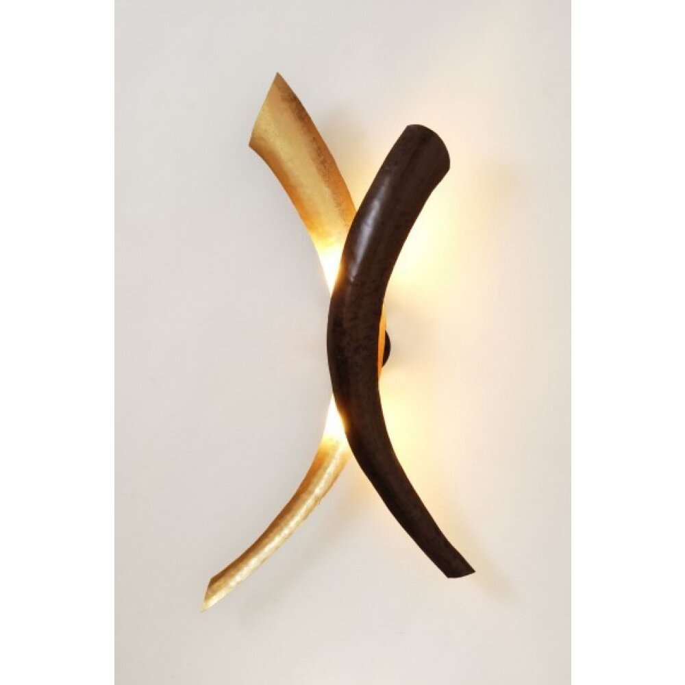 Holländer SERPENTE DUETTO Muurlamp Bruin, Goud, Zwart, 2-lichts main product photo