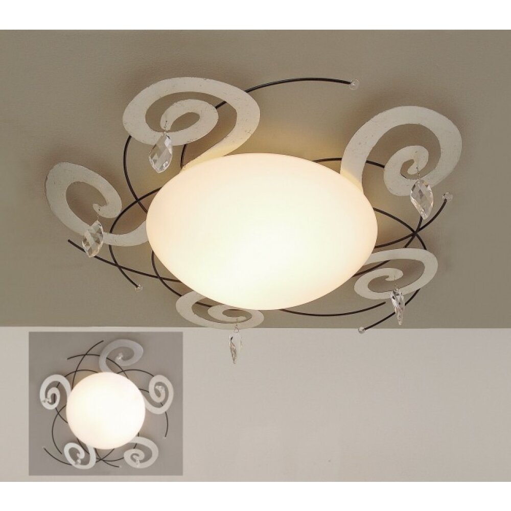 Holländer CASINO Plafondlamp Zwart, Zilver, 2-lichts main product photo