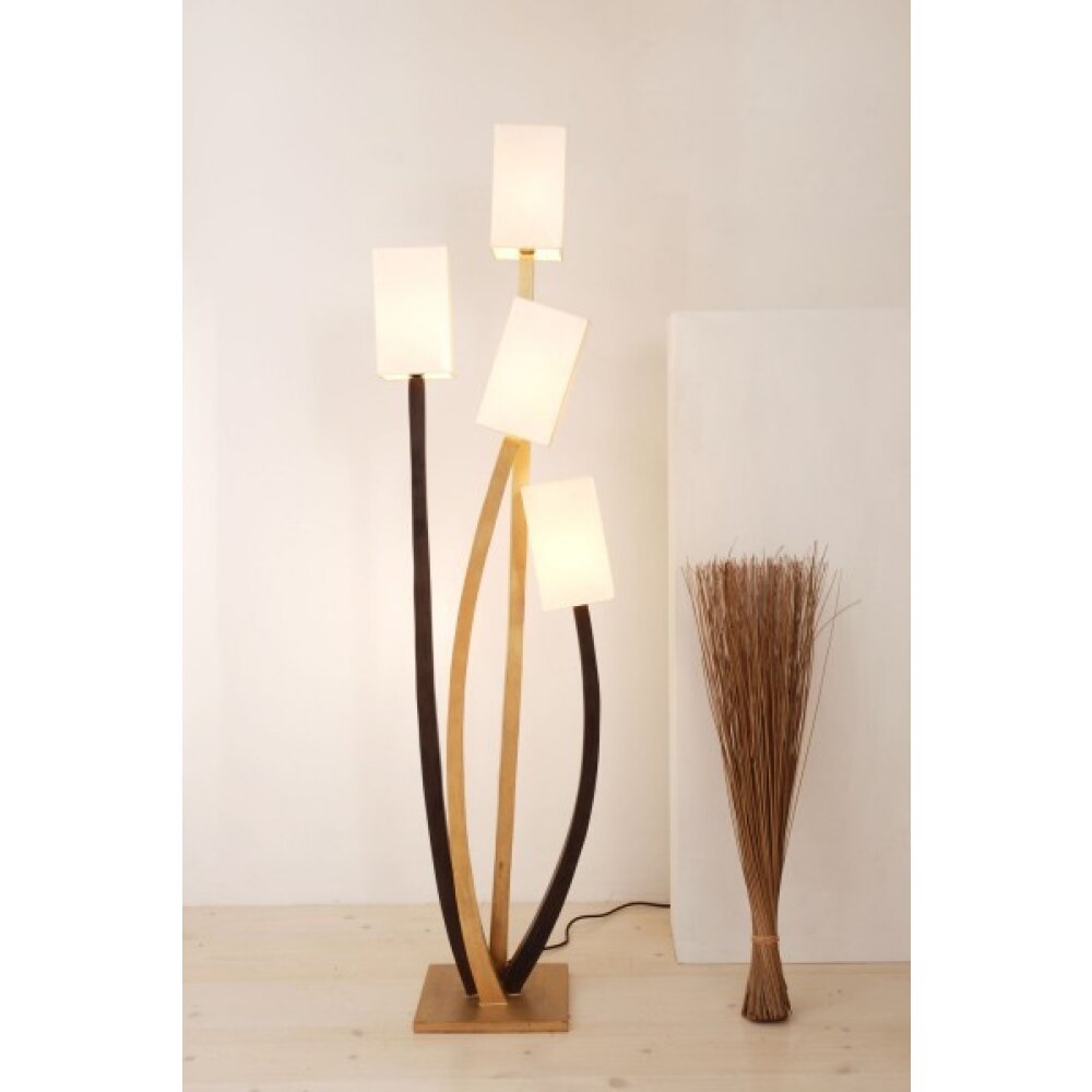 Holländer QUADRANGOLARE Staande lamp Bruin, Goud, Wit, 4-lichts main product photo