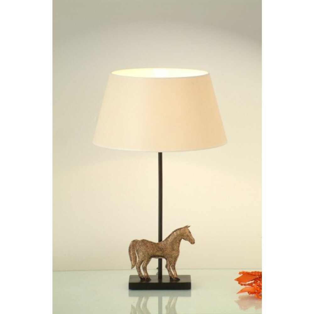 Holländer SOLISTI CAVALLO Tafellamp Bruin, Goud, Wit, 1-licht main product photo
