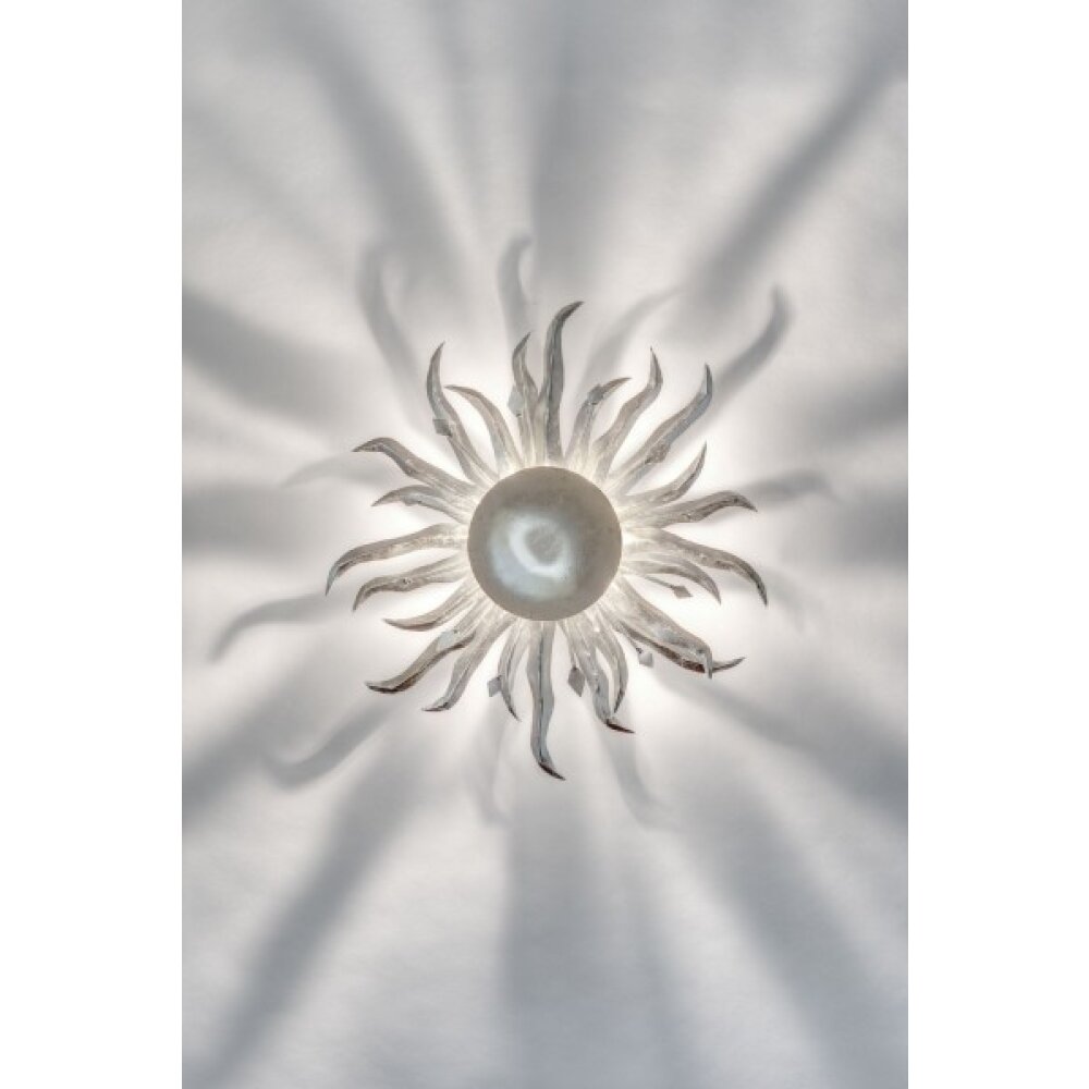 Holländer SONNE PICCOLA Muurlamp Zilver, 1-licht main product photo