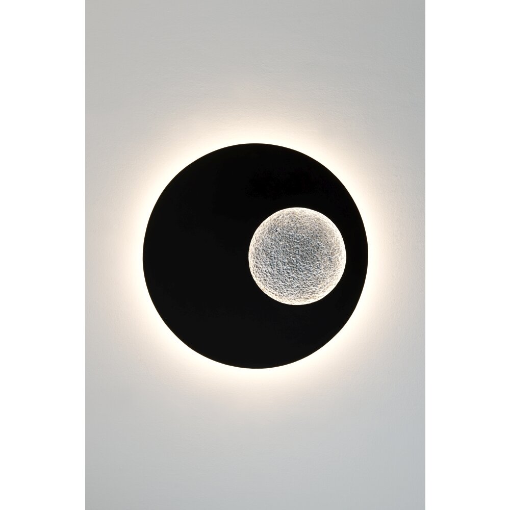 Holländer LUNA RUND GROß Muurlamp LED Bruin, Zwart, Zilver, 1-licht main product photo