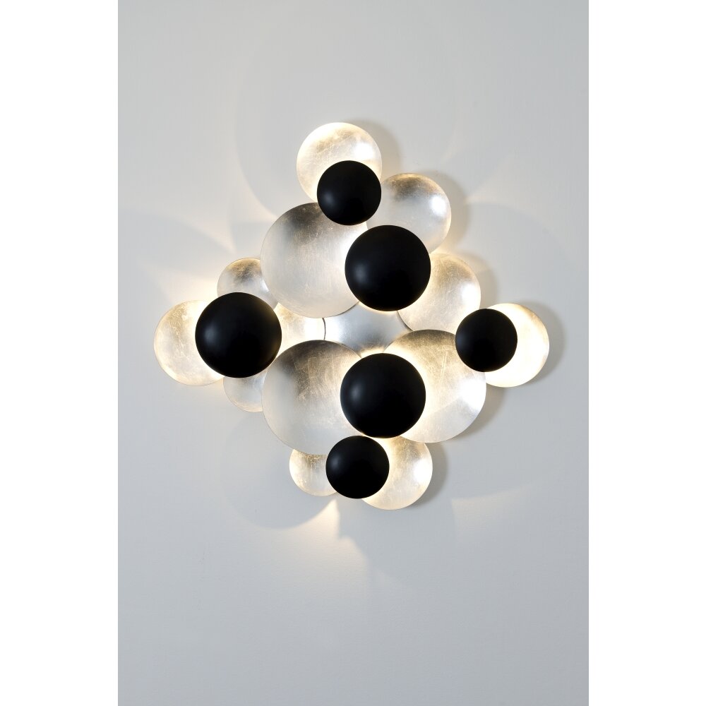 Holländer BOLLADARIA Muurlamp LED Zwart, Zilver, 9-lichts main product photo