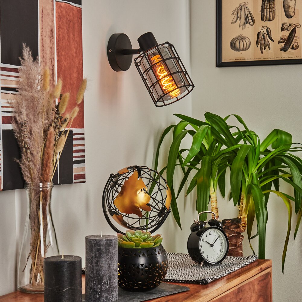 Lungernsee Muurlamp Zwart, 1-licht main product photo