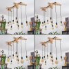 Treherne Hanglamp Natuurlijke kleuren, Zwart, 9-lichts