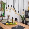 Treherne Hanglamp Natuurlijke kleuren, Zwart, 9-lichts