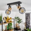 Bridgeport Plafondlamp Zwart, 2-lichts