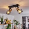 Bridgeport Plafondlamp Zwart, 2-lichts