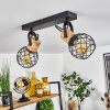 Bridgeport Plafondlamp Zwart, 2-lichts