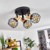 Bridgeport Plafondlamp Zwart, 3-lichts