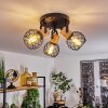 Bridgeport Plafondlamp Zwart, 3-lichts
