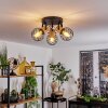Bridgeport Plafondlamp Zwart, 3-lichts