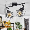 Albreda Plafondlamp Zwart, 2-lichts
