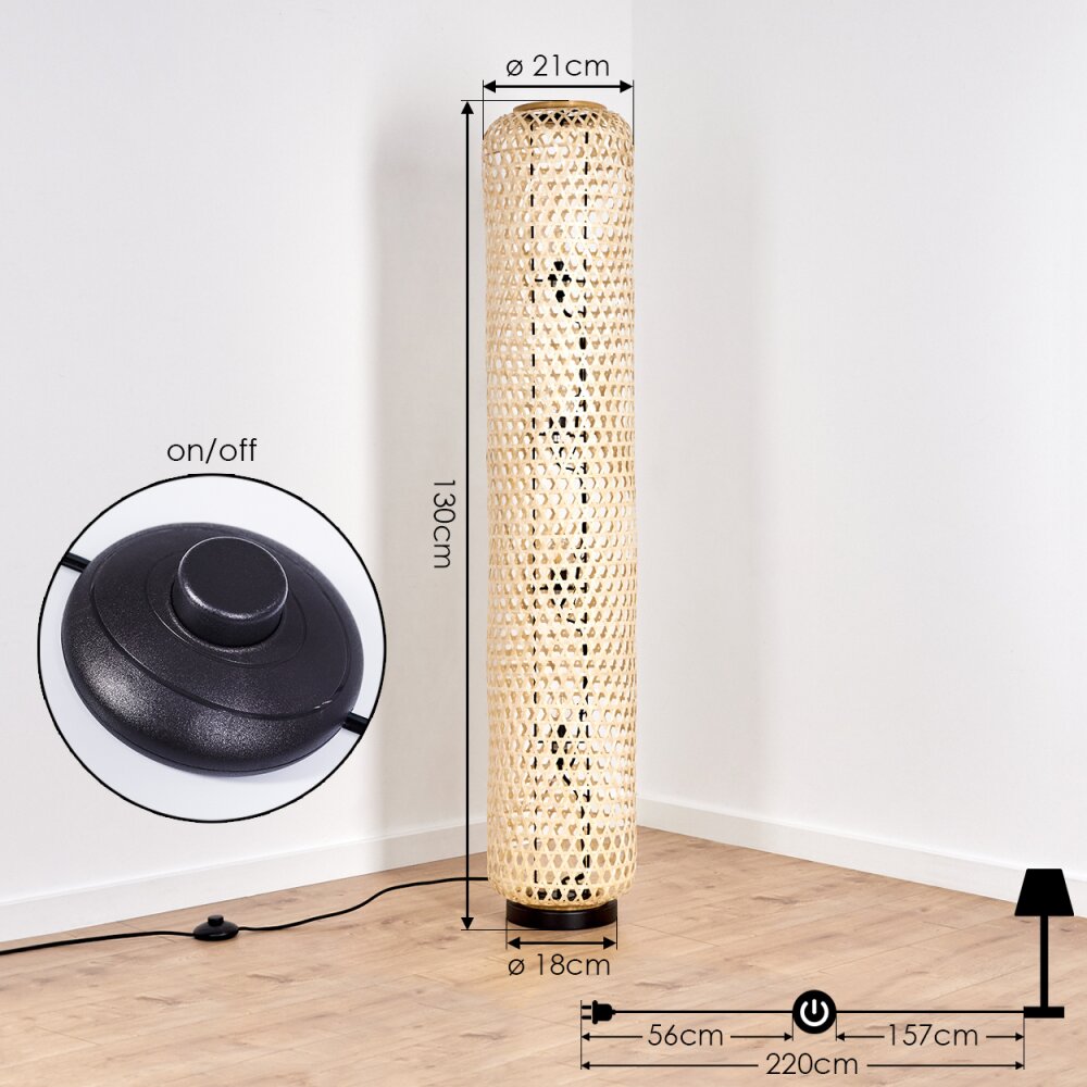 Quinto Staande lamp Zwart, 4-lichts