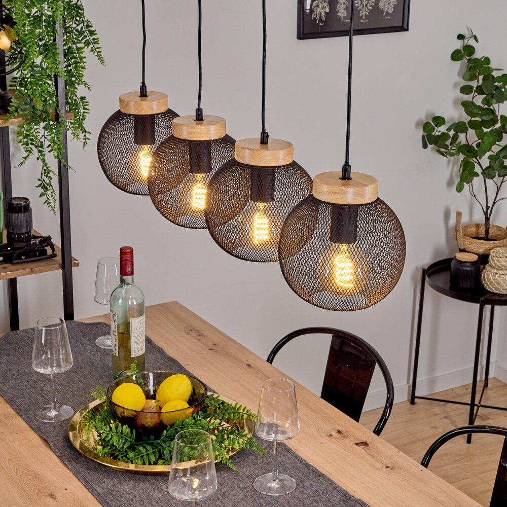 Reiden Hanger Zwart, 4-lichts main product photo