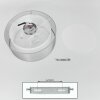 Tallaboa Plafondlamp Nikkel mat, Wit, 3-lichts