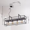 Victorine Hanglamp Chroom, Zwart, 4-lichts