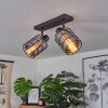 Lungernsee Plafondlamp Zwart, 2-lichts
