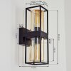 Palanga Buiten muurverlichting Zwart, 2-lichts