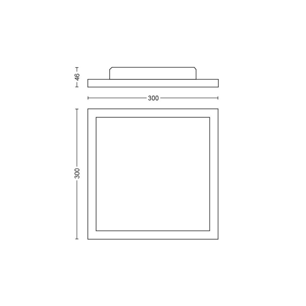 Philips Hue White & Colour Ambiance Ensis Plafondpaneel LED Wit, 1-licht main product photo