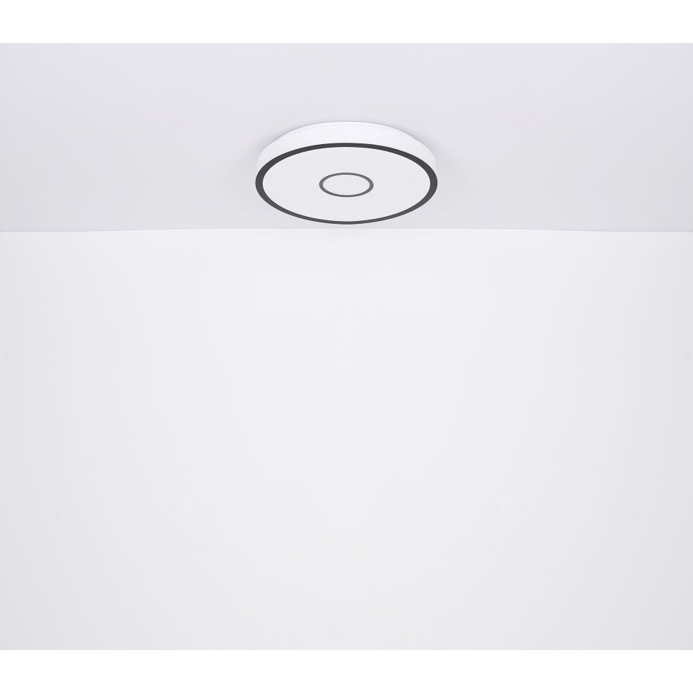 Globo GEORGIA Plafondlamp LED Wit, 1-licht, Afstandsbediening, Kleurwisselaar