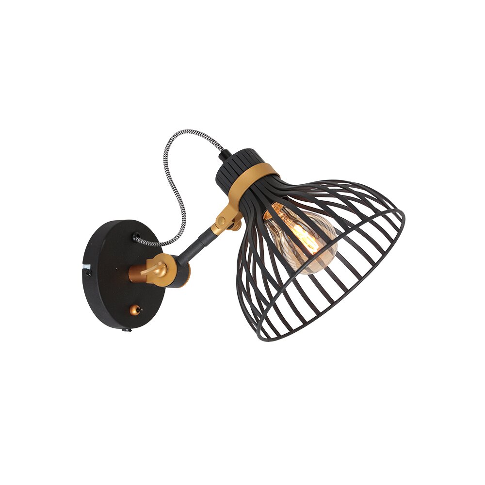 Steinhauer Dunbar Muurlamp Zwart, 1-licht main product photo