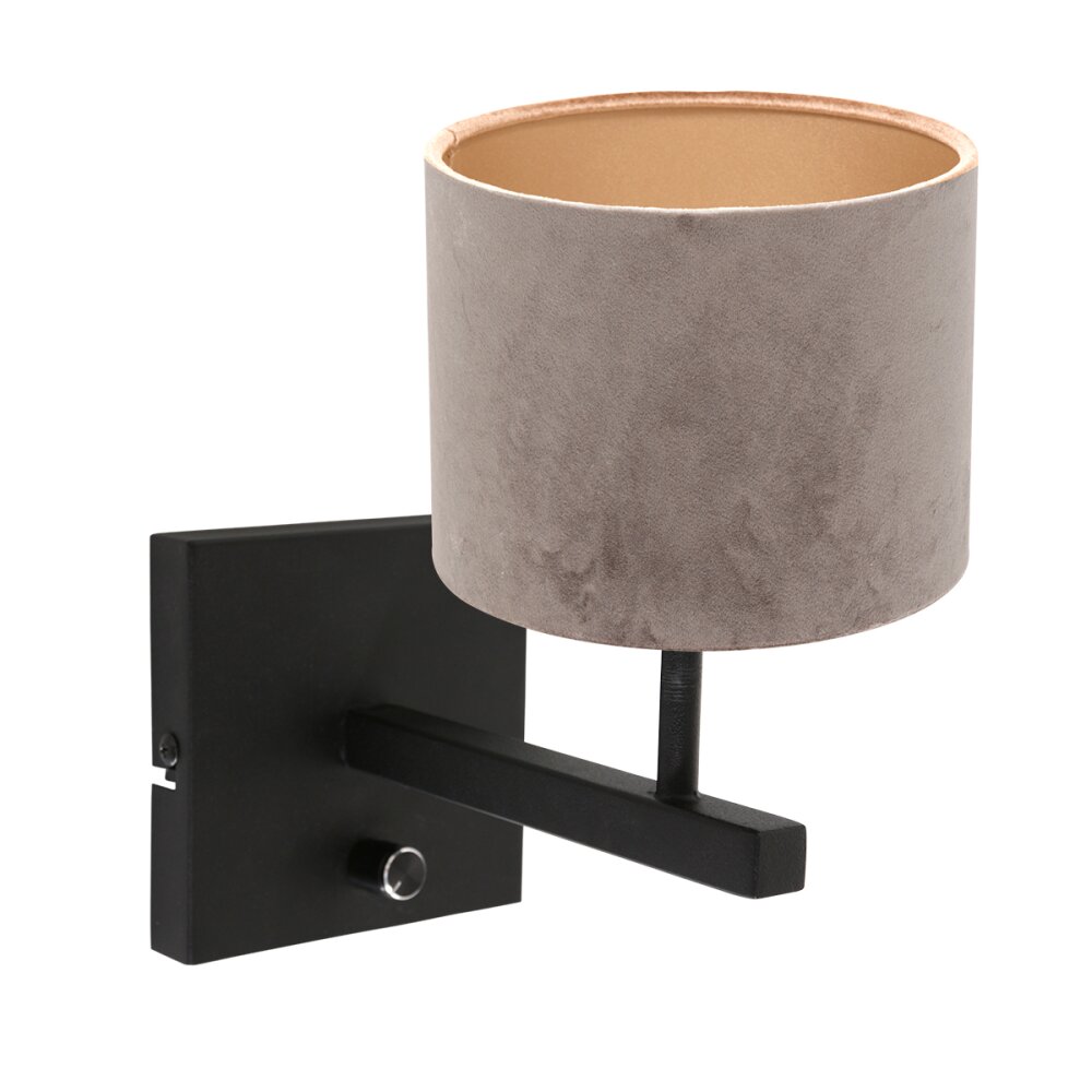 Steinhauer Stang Muurlamp Zwart, 1-licht main product photo