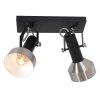 Steinhauer Acier Plafondlamp Zwart, 2-lichts