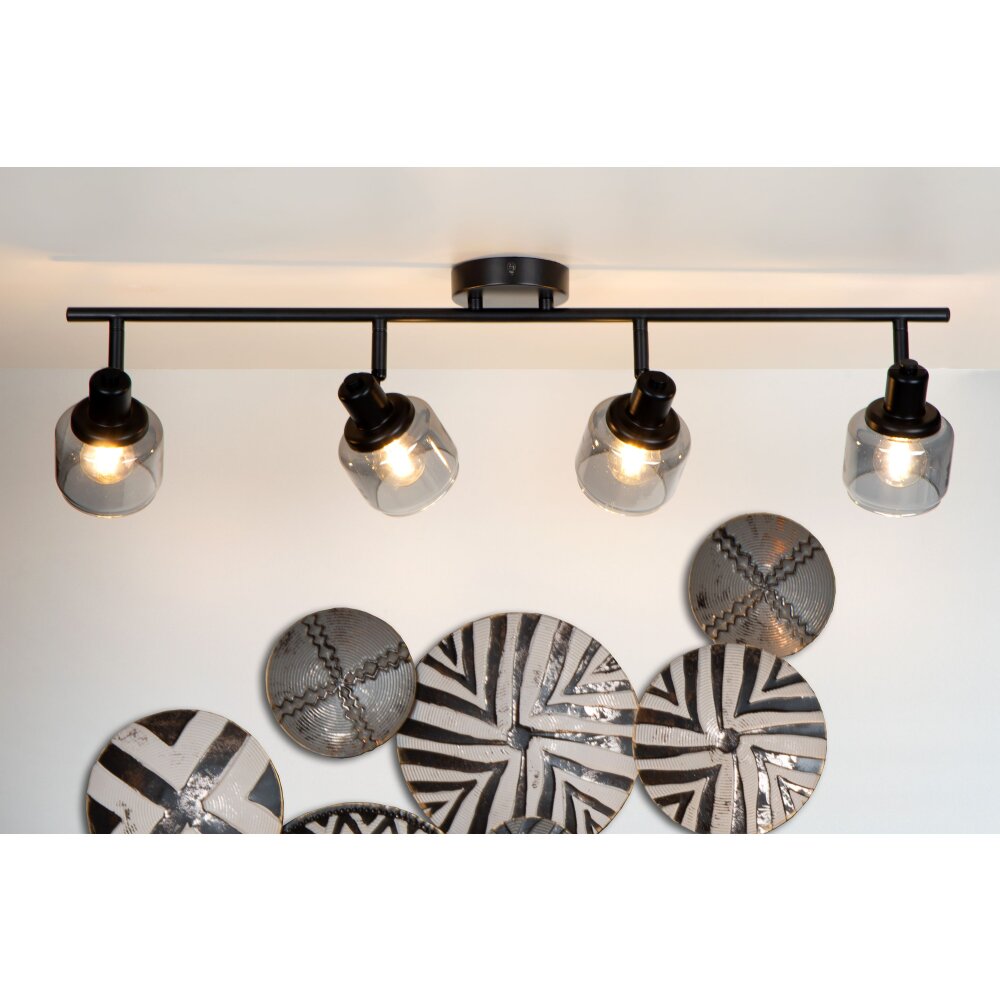 Lucide BJORN Plafondlamp Zwart, 4-lichts main product photo