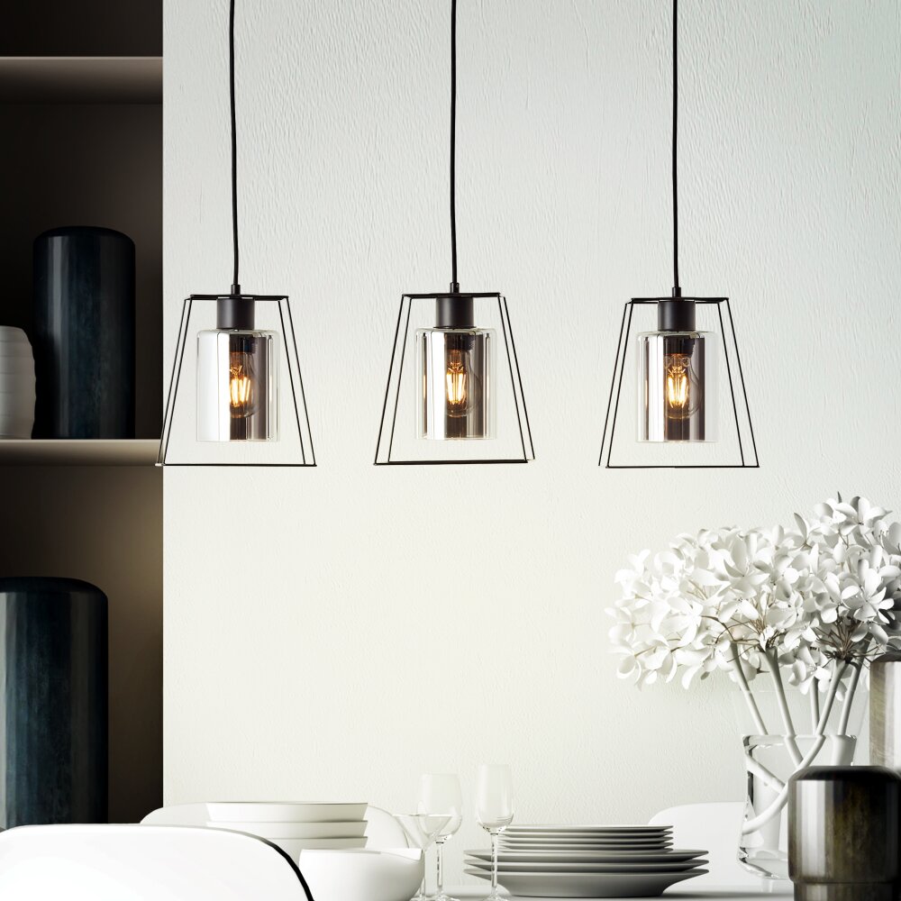 Brilliant Luxor Hanglamp Zwart, 3-lichts main product photo