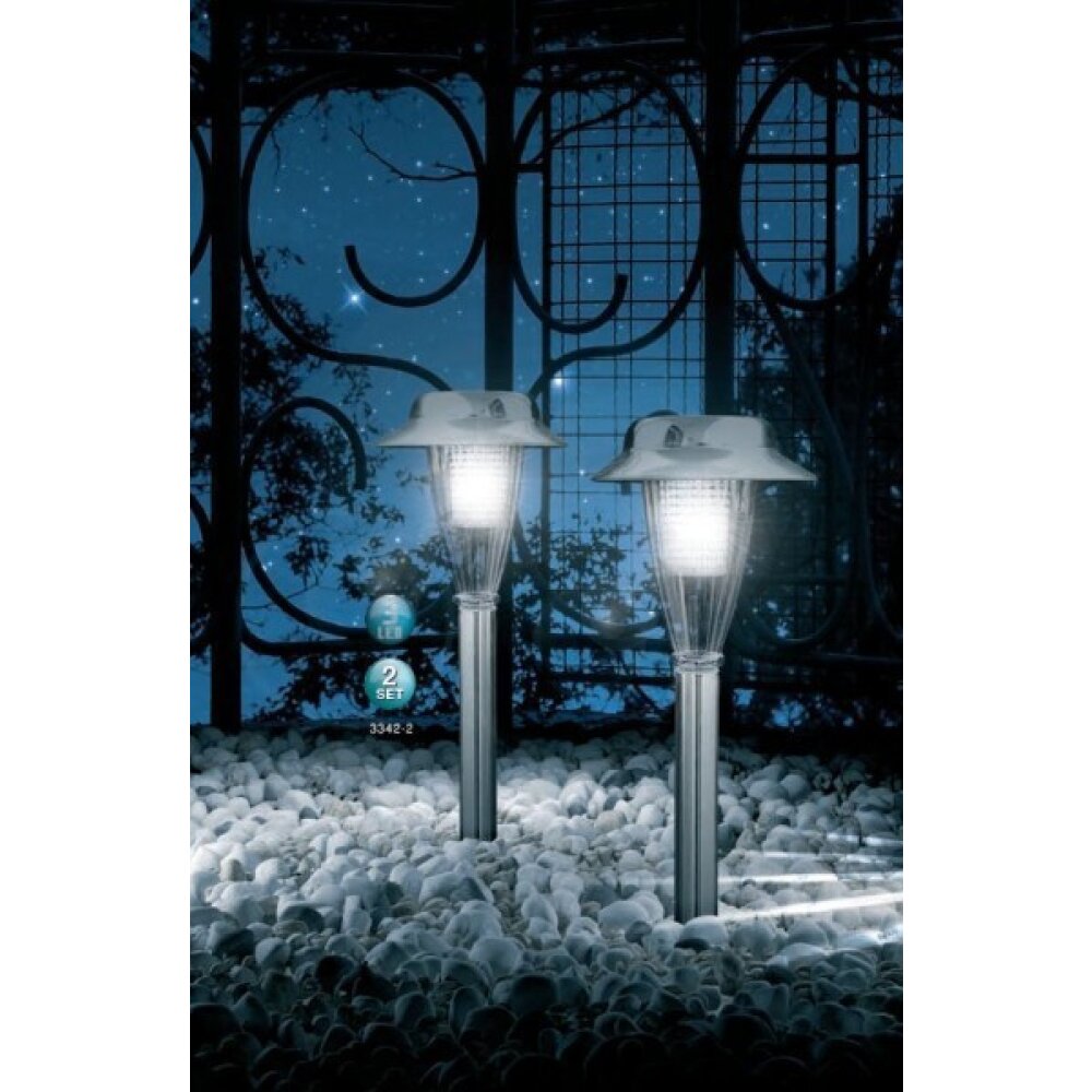 Globo IMOS 2er Solar verlichting set LED roestvrij staal, 3-lichts main product photo