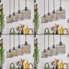Tobuna Hanglamp Zwart, 4-lichts