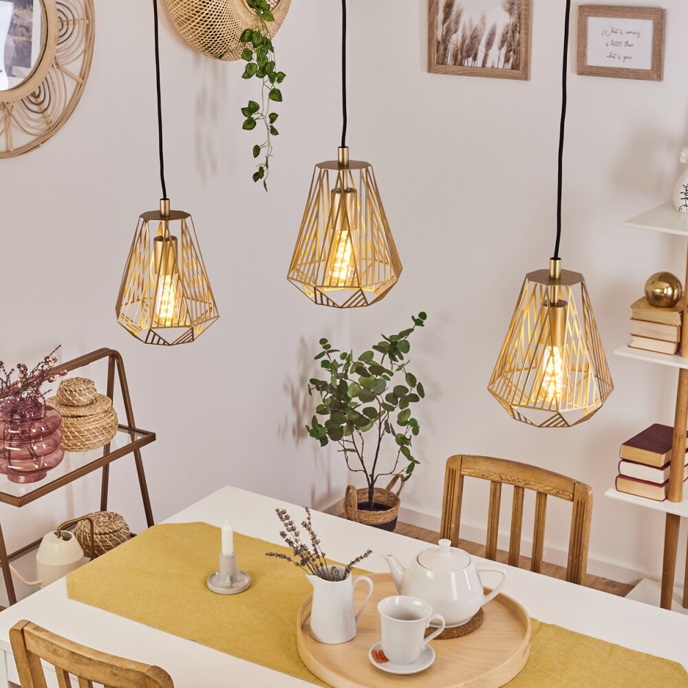 Cassils Hanglamp Goud, 3-lichts main product photo