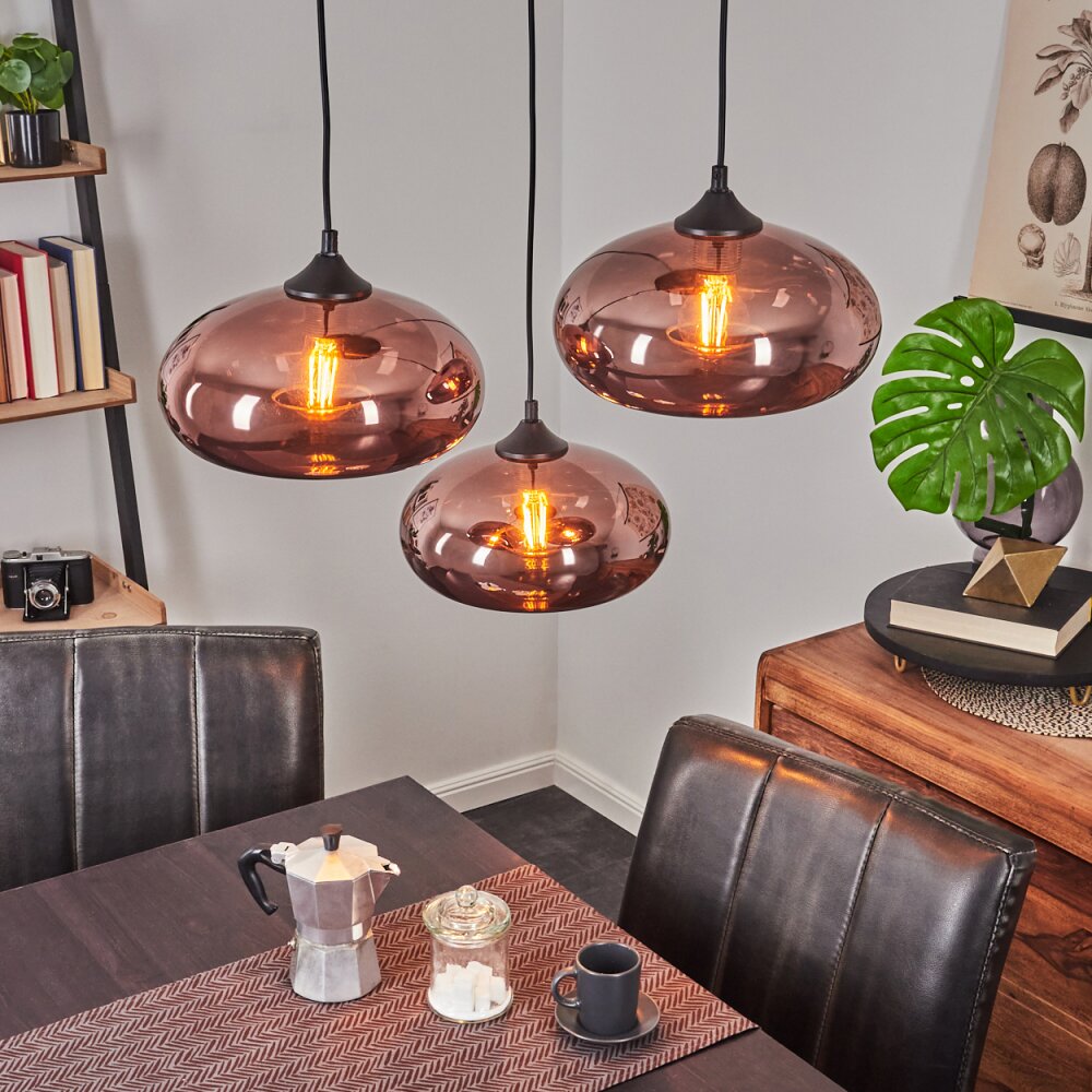 Avonlea Hanglamp Zwart, 3-lichts main product photo