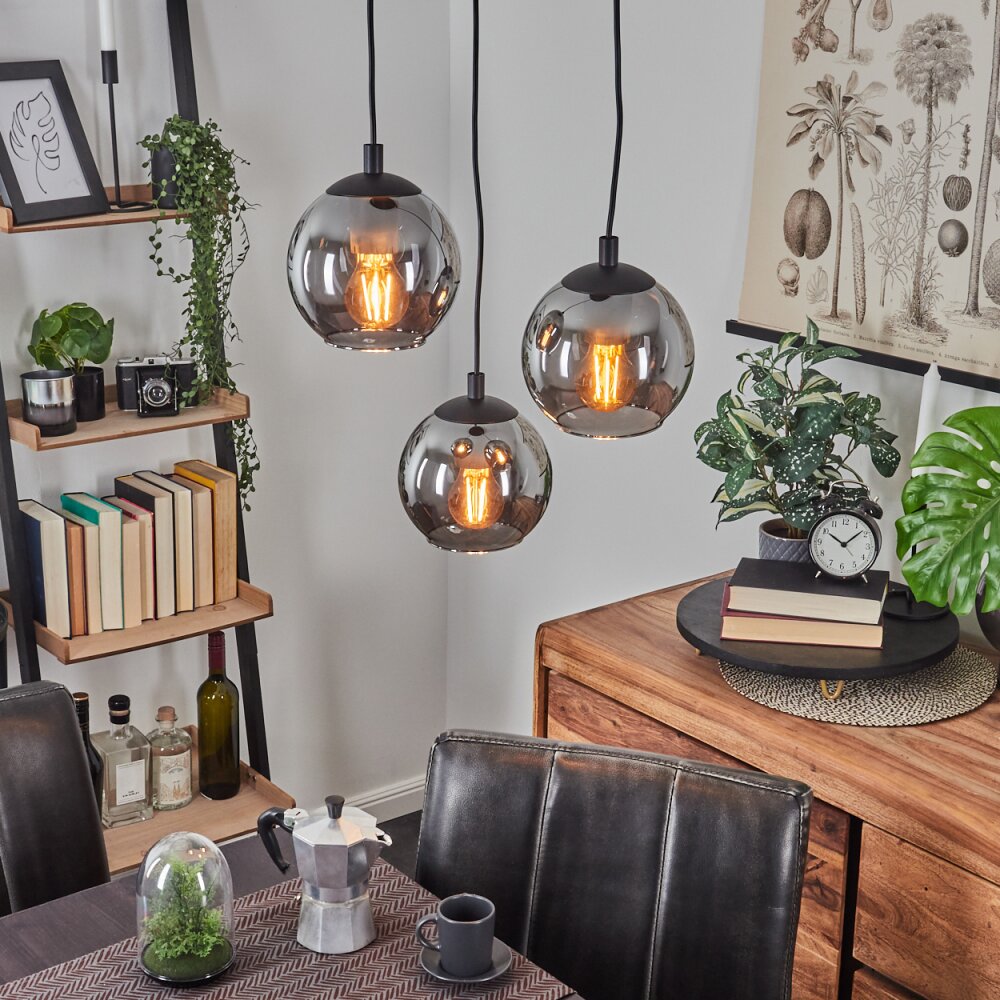 Sernf Hanglamp Zwart, 3-lichts main product photo