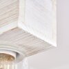 Tapso Hanglamp Hout licht, Wit, 4-lichts